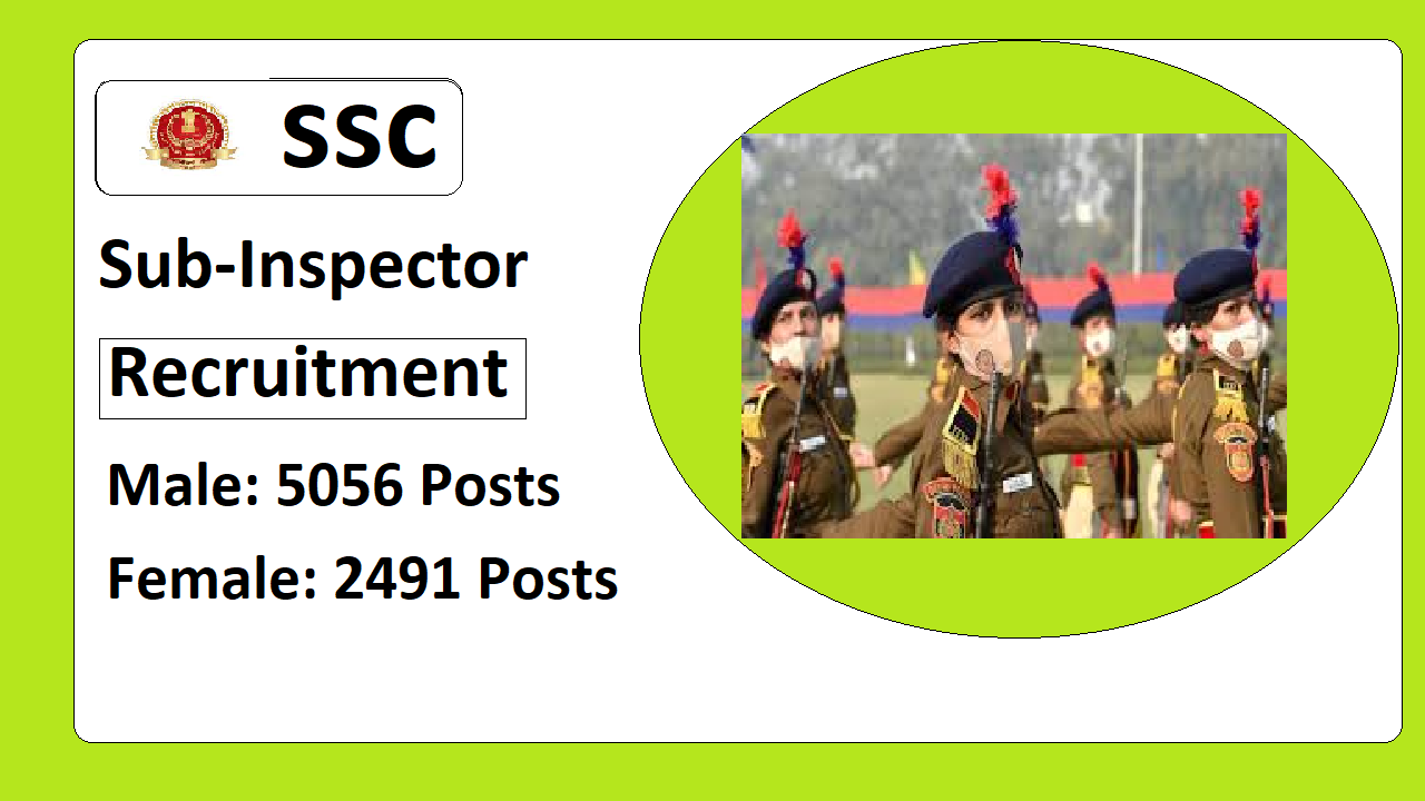 ssc sub inspectior recruitment 2023